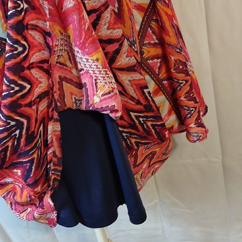 Rock 47 Aztec Statement Sleeves Mini Dress - Picture 8 of 9